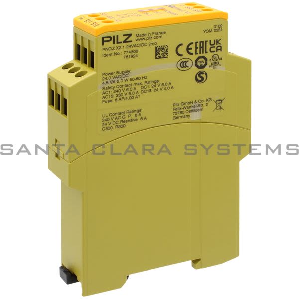 Pilz PNOZX2.124VAC-DC2N-O-774306 Safety relay (standalone) Inputs: 1- / 2-channel wiring with detection of shorts across contacts Outputs: 2 N/O. Automat Product Image