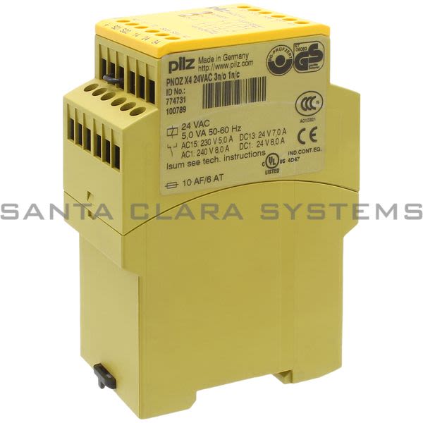 Pilz PNOZX424VAC3N-O1N-C-774731 Safety relay (standalone) Inputs: 1-/2-channel wiring with/without detection of shorts across contacts Outputs: 3 N/O, 1 Product Image