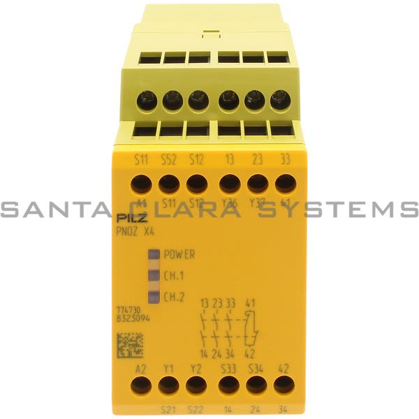 Pilz PNOZX424VDC3N-O1N-C-774730 Safety relay (standalone) Inputs: 1-/2-channel wiring with/without detection of shorts across contacts Outputs: 3 N/O, 1 Product Image