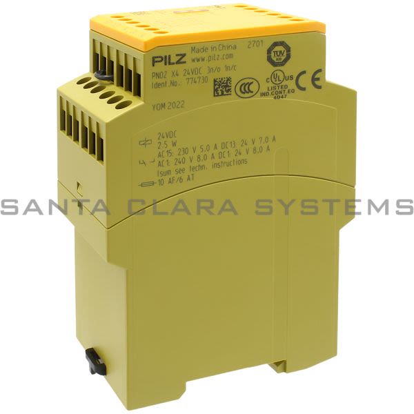 Pilz PNOZX424VDC3N-O1N-C-774730 Safety relay (standalone) Inputs: 1-/2-channel wiring with/without detection of shorts across contacts Outputs: 3 N/O, 1 Product Image