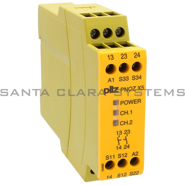 Pilz PNOZX524VACDC2N-O-774325 Safety relay (standalone) Inputs: 1-/2-channel wiring without detection of shorts across contacts Outputs: 2 N/O. Automa Product Image