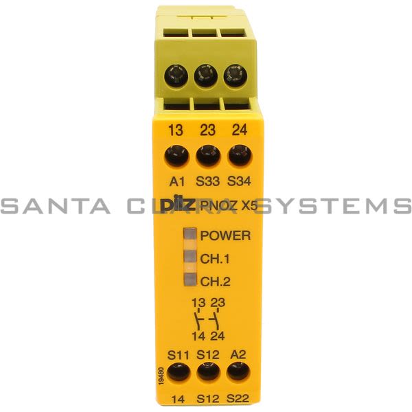 Pilz PNOZX524VACDC2N-O-774325 Safety relay (standalone) Inputs: 1-/2-channel wiring without detection of shorts across contacts Outputs: 2 N/O. Automa Product Image