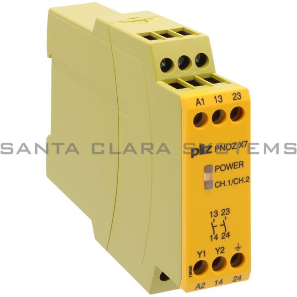 Pilz PNOZX7115VAC2N-O-774054 Safety relay (standalone) Inputs: Single-channel wiring Outputs: 2 N/O. Automatic/manual start UB 115 V AC, width: 22.5 Product Image