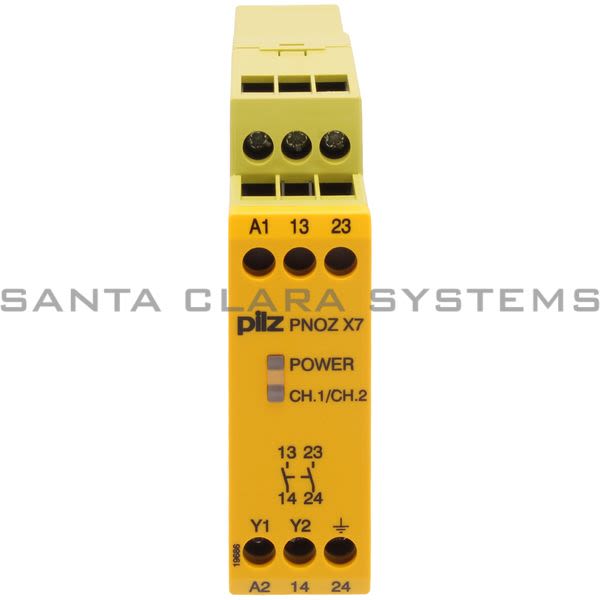 Pilz PNOZX7115VAC2N-O-774054 Safety relay (standalone) Inputs: Single-channel wiring Outputs: 2 N/O. Automatic/manual start UB 115 V AC, width: 22.5 Product Image