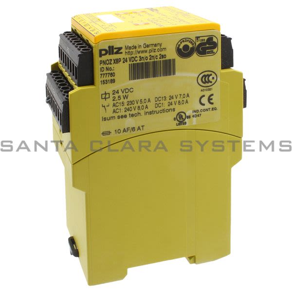 Pilz PNOZX8P24VDC3N-O2N-C2SO-777760 Safety relay (standalone) Inputs: 1-/2-channel wiring with/without detection of shorts across contacts Outputs: 3 N/O, 2 Product Image