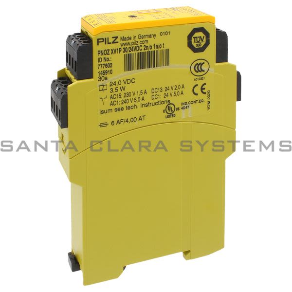 Pilz PNOZXV1P30-24VDC2N-O1N-OT-777602 Safety relay (standalone) Inputs: 1-/2-channel wiring with/without detection of shorts across contacts Outputs: 2 N/O, 1 Product Image