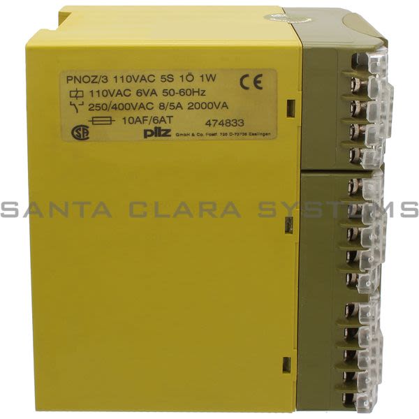 Pilz PNOZ-3110VAC5S1O1W-474833 Safety Relay Product Image