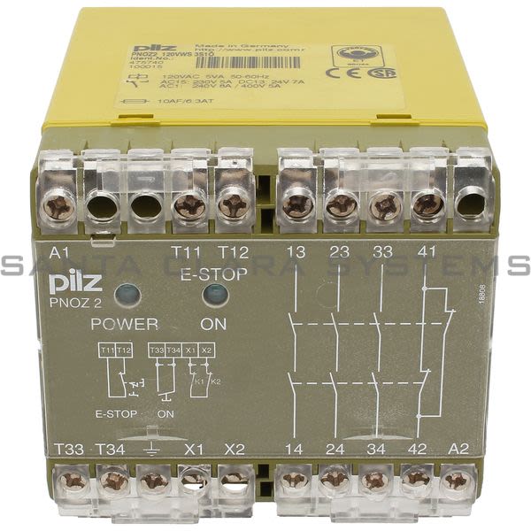 Pilz PNOZ2120VWS3S1O-475740 Safety Relay One Channel Product Image