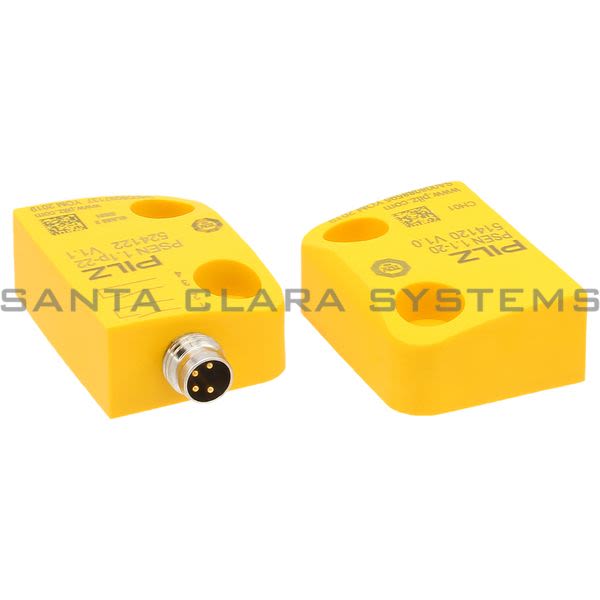 Pilz PSEN1.1P-22-PSEN1.1-20-8MM-IX1-1UNIT-504222 Magnetic safety switch 2 N/O, 4-pin M8 male connector, square design. Height design 13 mm IP67, operating distance 8mm, Product Image