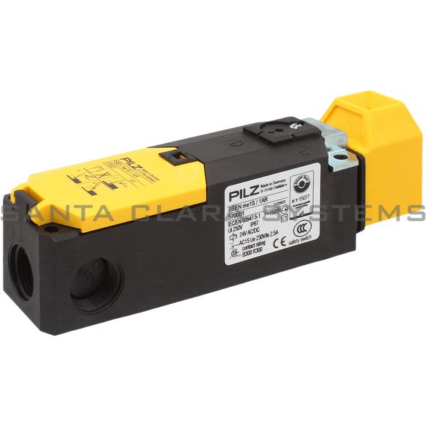 Pilz PSENME1S-1AR-570001 Mechanical safety switch with radius actuator Interlock principle  spring force Contacts 2 N/O, 2 N/C Supply voltage 24 Product Image