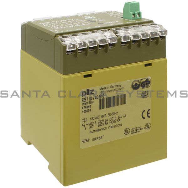 Pilz PZE7120VAC6S1O-474046 Safety Relay Product Image