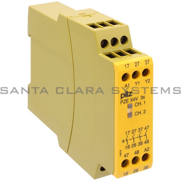Pilz PZEX4V3-24VDC4N-OFIX-774583 Safety Relay Product Image