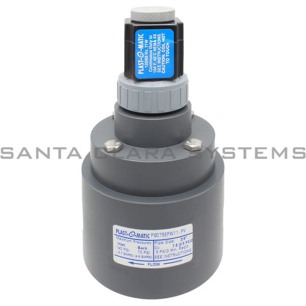 Plast-O-Matic PS075EPW11-PV-120-60 PVC Solenoid Valve Assembly Product Image