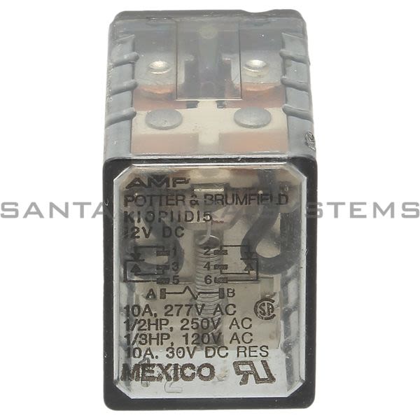 Potter & Brumfield K10P11D15-12 Power Relay DPDT 15-AMP | Tyco 4A060 Product Image