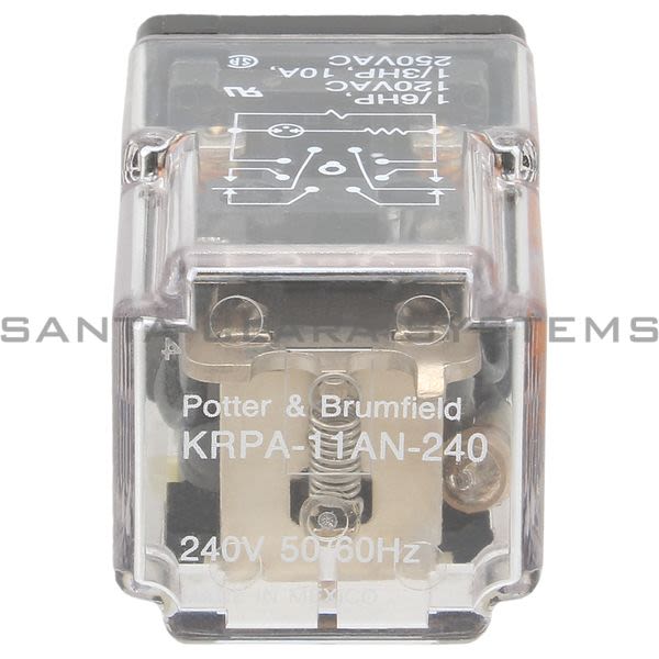 Potter & Brumfield KRPA-11AN-240  Power Relay DPDT 10A | Tyco 03403 Product Image