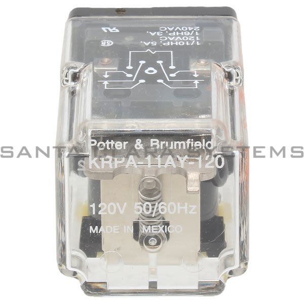 Potter & Brumfield KRPA-11AY-120 Power Relay DPDT 5-AMP | Tyco 3362 Product Image