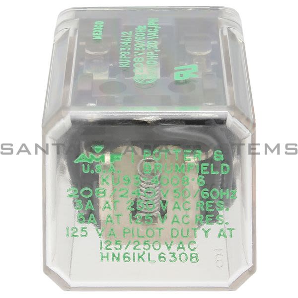 Potter & Brumfield KU93-4008-6-208-240V Relay Product Image