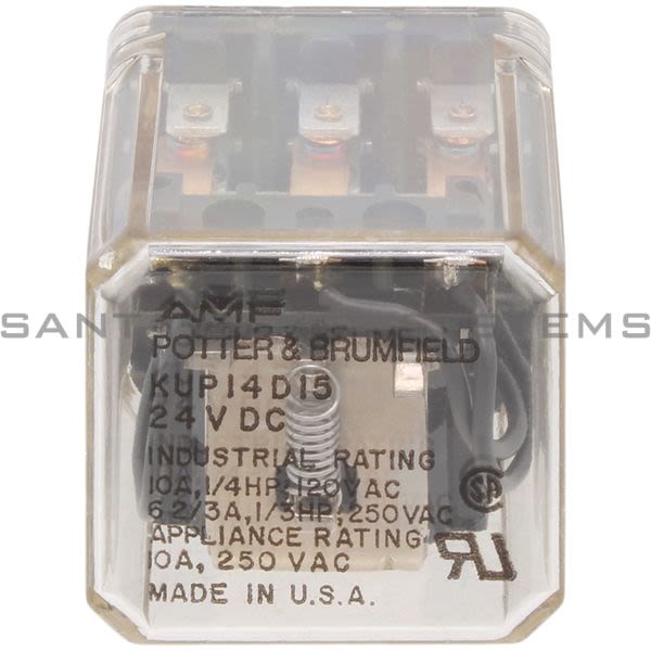 Potter & Brumfield KUP-14D15-24 Relay Epdt 10 amp | Tyco 3555 Product Image