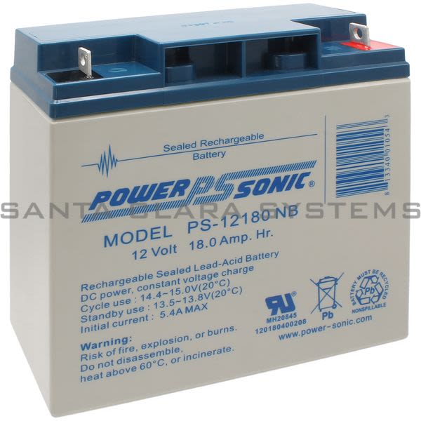 Power Sonic PS-12180NB Lead Acid Battery Product Image