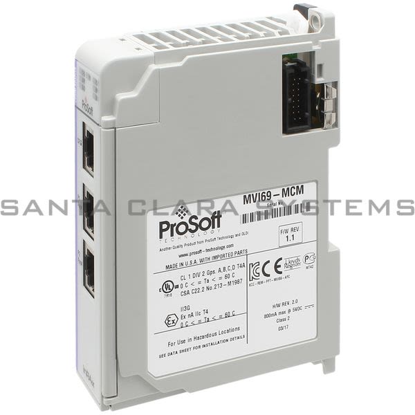 MVI69-MCM Prosoft Inrax Modbus Master/Slave Communications Module ...