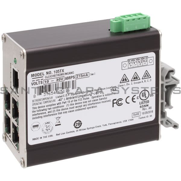 Red Lion Controls 105TX 5 Port EtherNet Switch Product Image