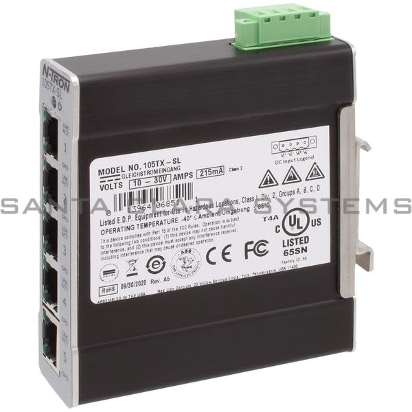 Red Lion Controls 105TX-SL 5 Port Ethernet Switch Product Image