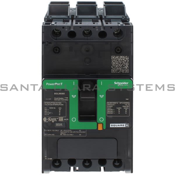 Schneider BDL36080 PowerPact B Circuit Breaker Product Image