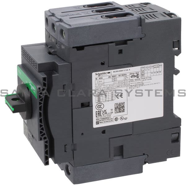 Schneider GV3L40 Deca Manual Starter and Protector Product Image