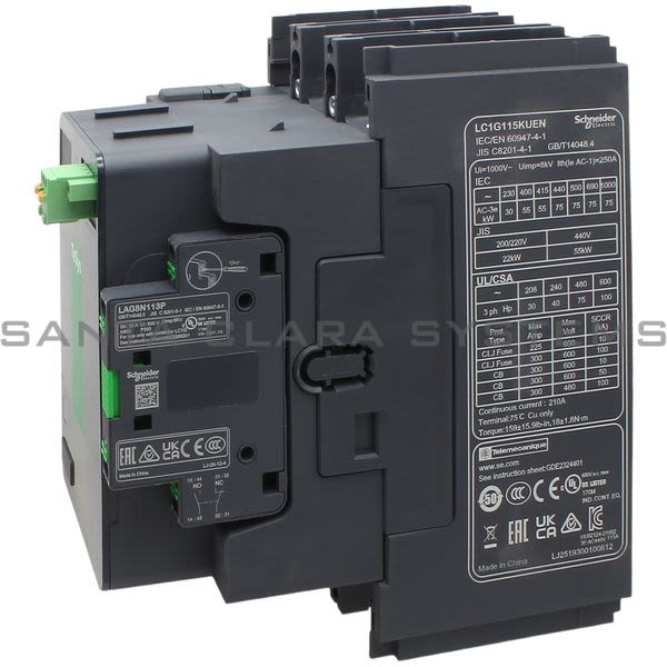 Schneider LC1G115KUEN High Power Contactor Product Image