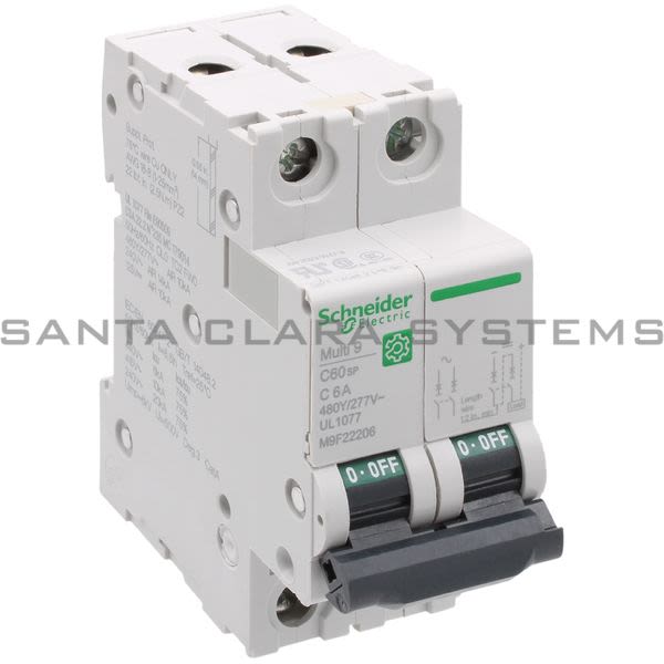 Schneider M9F22206 Miniature Circuit Breaker Product Image