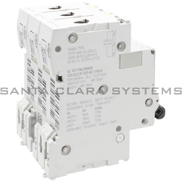 Schneider M9F23302 Multi 9 - C60SP - MCB - 3P - 2 A - D Curve - 480Y/277 V - 10 kA - UL 1077 Product Image