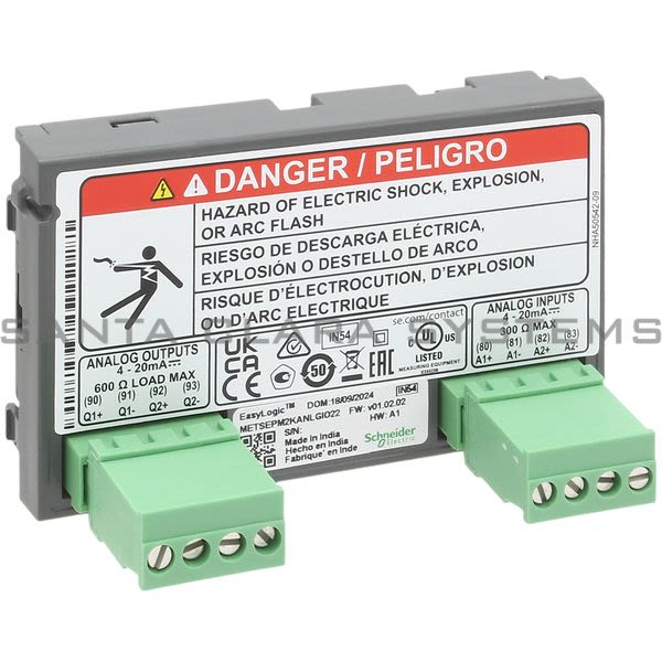 Schneider METSEPM2KANLGIO22 EasyLogic PM2X30 - I/O Module - Analogue - 2 inputs + 2 outputs Product Image