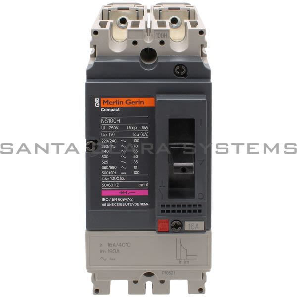 Schneider NS100H Circuit Breaker | Merlin Gerin Product Image