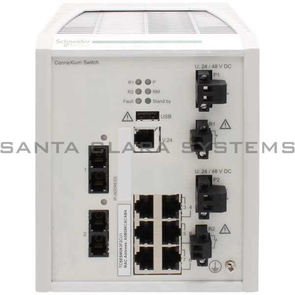 Schneider TCSESM063F2CU1 Ethernet TCP/IP Extended Managed Switch | ConneXium Product Image
