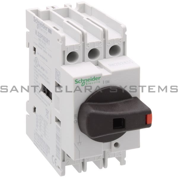 Schneider VLS3P063R1 TeSys VLS - Body switch disconnector - 3 poles - 63 A - on DIN rail - size 1 Product Image
