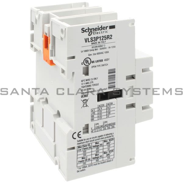 Schneider VLS3P125R2 TeSys VLS - Body switch disconnector - 3 poles - 125 A - on DIN rail Product Image