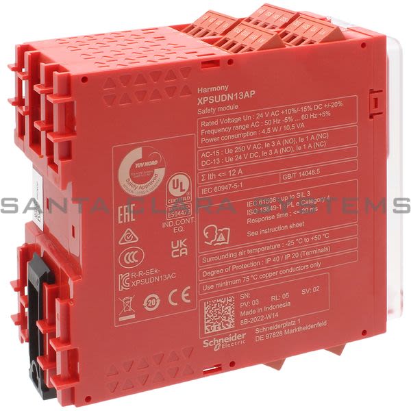 Schneider XPSUDN13AP Safety Module Product Image