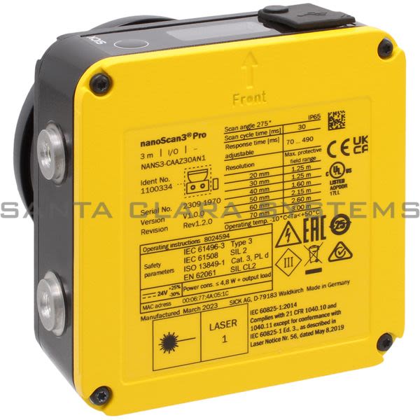 Sick NANS3-CAAZ30AN1 Safety Laser Scanner | 1100334 Product Image