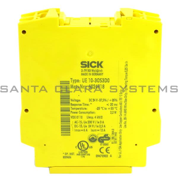 Sick UE10-3OS3D0 Safety Relay Contact Expansion Module | 6024918 Product Image