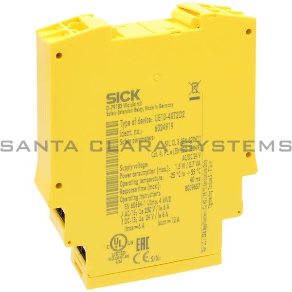 Sick UE10-4XT2D2 Safety Relay Contact Expansion Module | 6024919 Product Image
