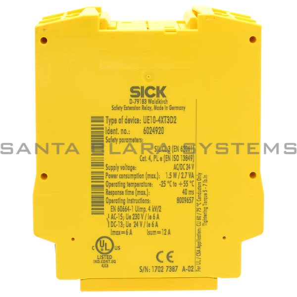 Sick UE10-4XT3D2 Safety Relay Module | 6024920 Product Image