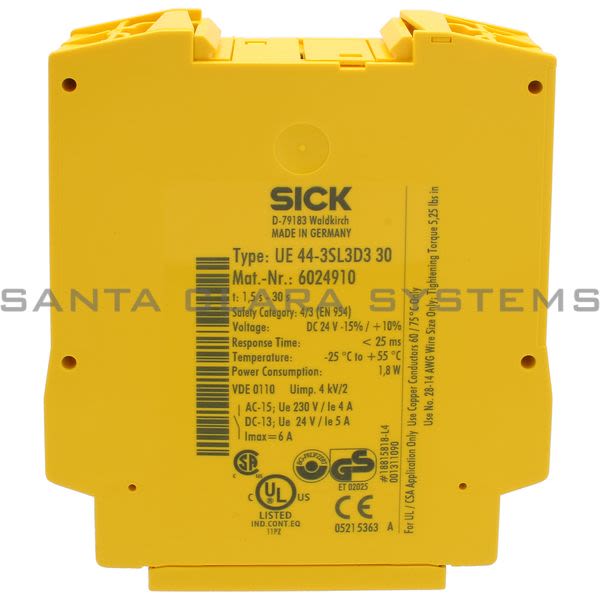 Sick UE44-3SL3D330 Safety Relay Mech Lock Interlocks Product Image