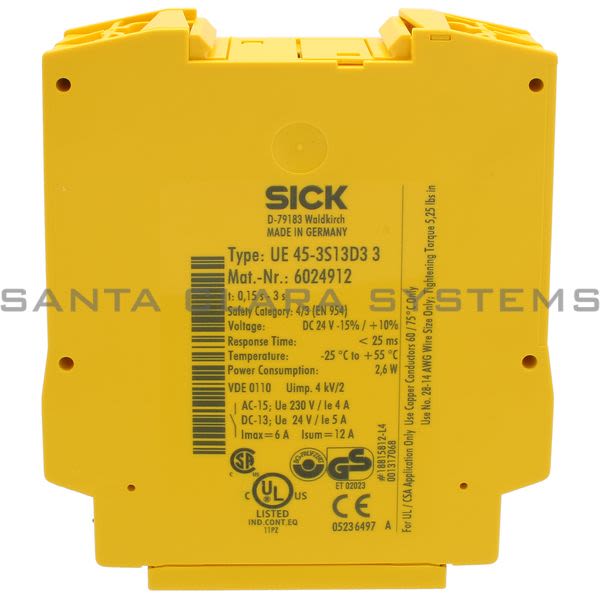 Sick UE45-3S13D33 Safety Relay | 6024912 Product Image