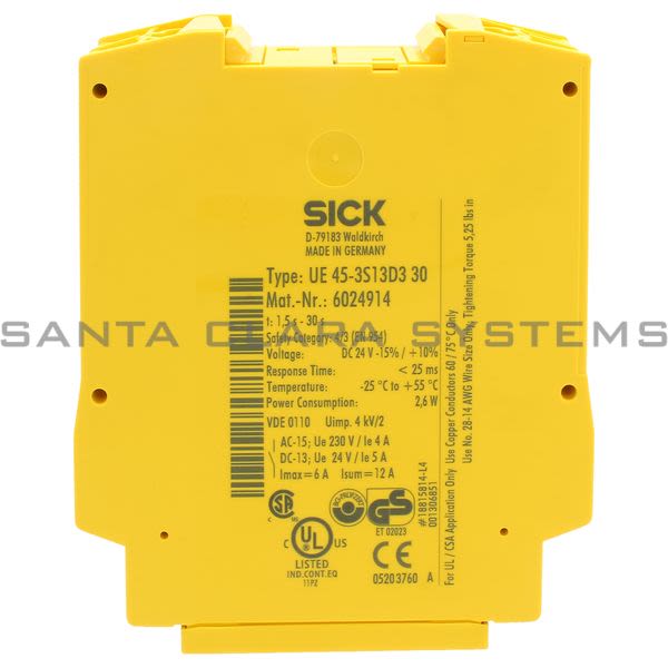 Sick UE45-3S13D330 Safety Relay | 6024914 Product Image