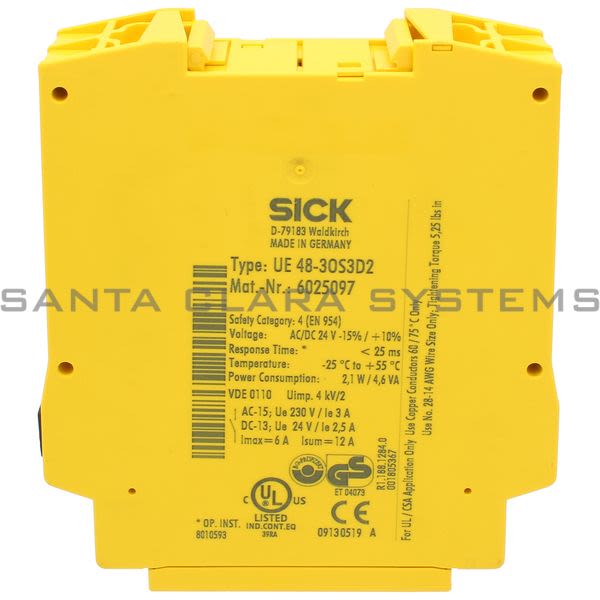 Sick UE48-3OS3D2 Safety Relay for All Aopds | 6025097 Product Image