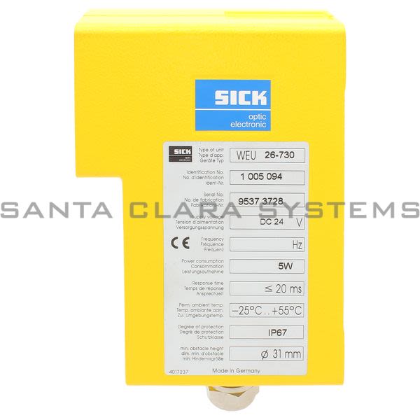 Sick WEU26-730 Photoelectric Sensor | 1005094 Product Image