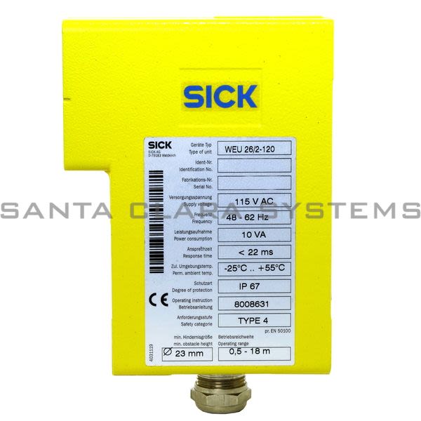 Sick WEU26-2-120 Photoelectric Safety Switch Product Image