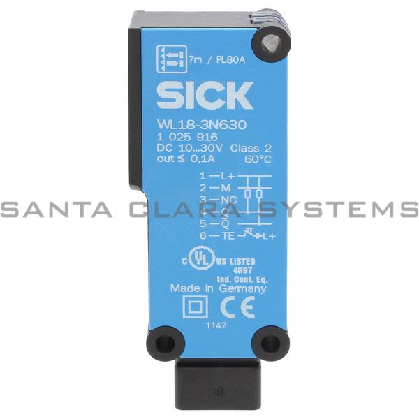 Sick WL18-3N630 Photoelectric Sensor Retro-Reflective | 1025916 Product Image