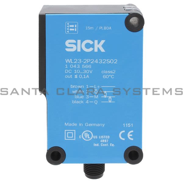 Sick WL23-2P2432S02 Photoelectric Sensor Retro-Reflective Standard Optics | 1043566 Product Image