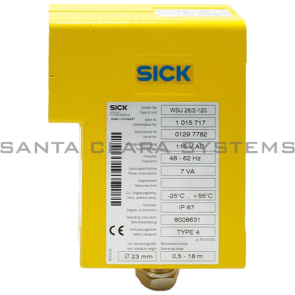Sick WSU26-2-120 Photoelectric Safety Switch Sender | 1015717 Product Image